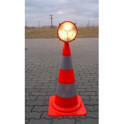 Dopravní kužel s výstražným LED světlem