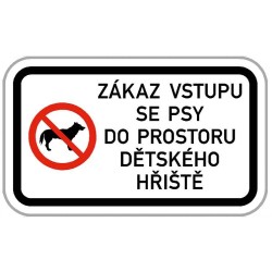Cedule - Zákaz vstupu se psy na dětské hřiště