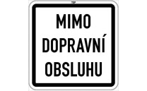 Dopravní značka E13 - Text