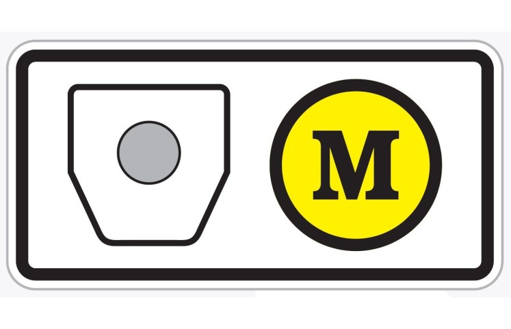 Dopravní značka E11f - S časovým poplatkem a mýtným