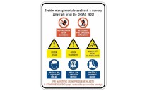 Tabule s bezpečnostními pokyny na stavbu