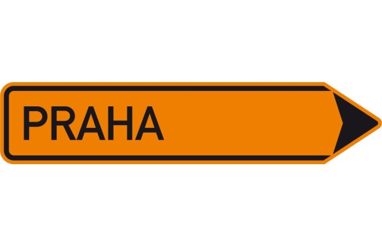 Dopravní značka IS11b - Směrová tabule pro vyznačení objížďky