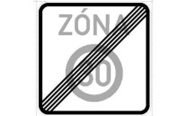 Dopravní značka IZ8b - Konec zóny s dopravním omezením