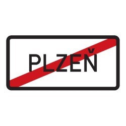 Dopravní značka IZ4b - Konec obce - Obdélník 1000x650mm, dvouřádkový text