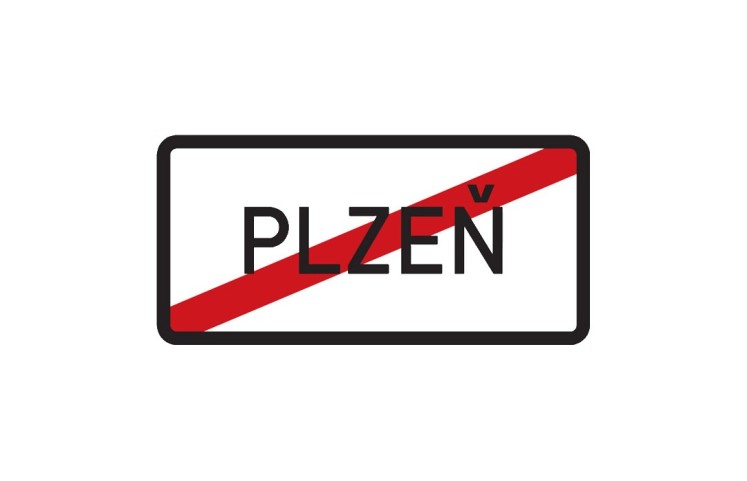 Dopravní značka IZ4b - Konec obce