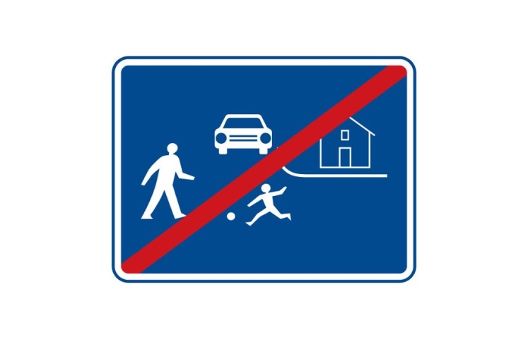 Dopravní značka IZ5b - Konec obytné zóny