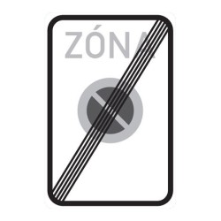 Dopravní značka IZ8b - Konec zóny s dopravním omezením - Obdélník 1000x1500mm