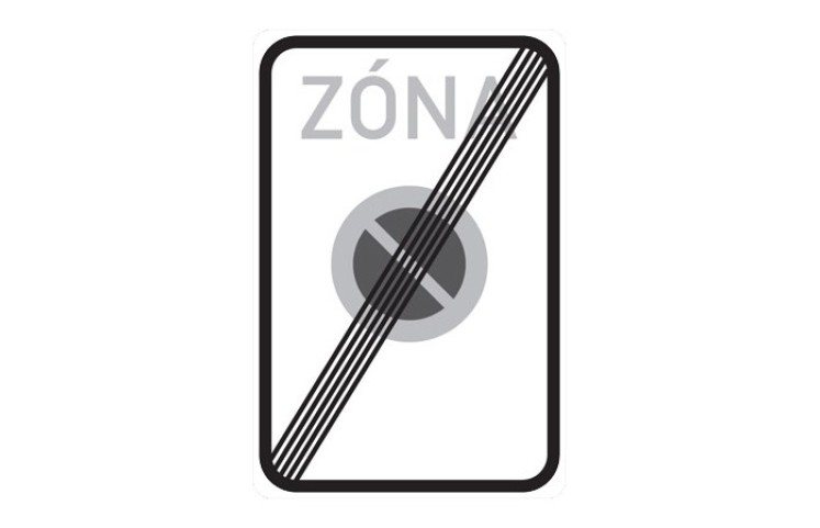 Dopravní značka IZ8b - Konec zóny s dopravním omezením