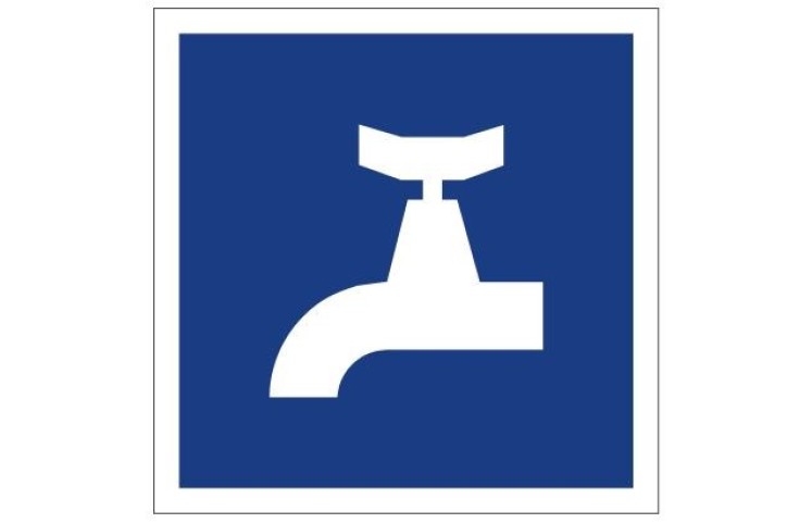 Plavební znak E13 - Místo odběru pitné vody Plavební znak E13 - Místo odběru pitné vody