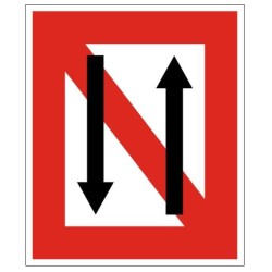 Plavební znak A4 - Zákaz potkávání a předjíždění