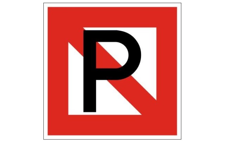 Plavební znak A5 - Zákaz stání (na kotvě nebo vyvazování na břehu)