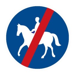 Dopravní značka C11b - Konec stezky pro jezdce na zvířeti - Standardní kruh 700mm