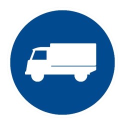 Dopravní značka C12a - Přikázaný jízdní pruh - Standardní kruh 700mm