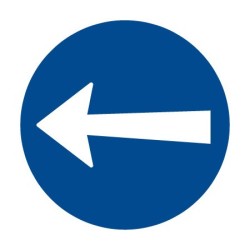 Dopravní značka C3b - Přikázaný směr jízdy zde vlevo - Standardní kruh 700mm