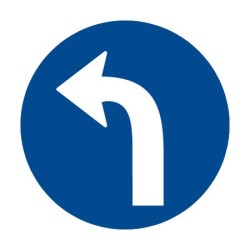 Dopravní značka C2c - Přikázaný směr jízdy vlevo - Standardní kruh 700mm