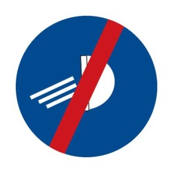 Dopravní značka C13b - Rozsviť světla - konec - Standardní kruh 700mm