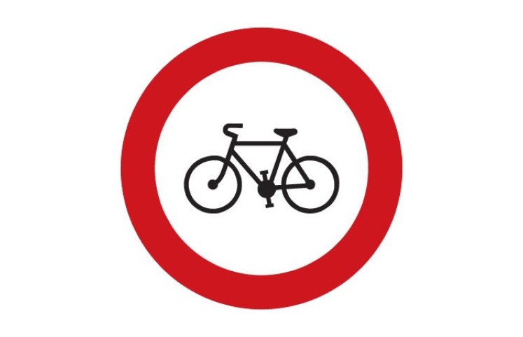 Dopravní značka B8 - Zákaz vjezdu jízdních kol