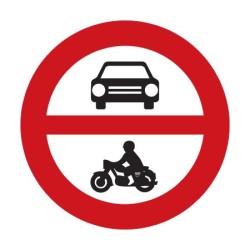 Dopravní značka B11 - Zákaz vjezdu všech motorových vozidel - Standardní kruh 700mm