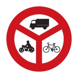 Dopravní značka B12 - Zákaz vjezdu vyznačených vozidel - Standardní kruh 700mm