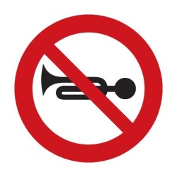 Dopravní značka B23a - Zákaz zvukových výstražných znamení - Standardní kruh 700mm