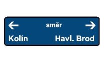 Železniční značka - Označení směru jízdy Železniční značka - Označení směru jízdy