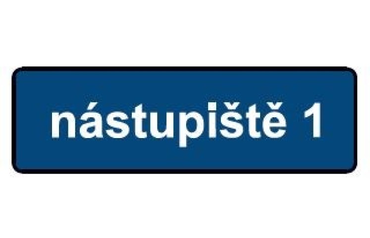 Železniční značka - Označení nástupiště