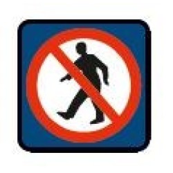 Železniční značka - Průchod pro pěší zakázán