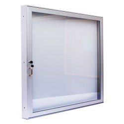 Informační Vitrína Delux - 12xA4 / 940x1000, Černá elox, Bílá, Bez osvětlení