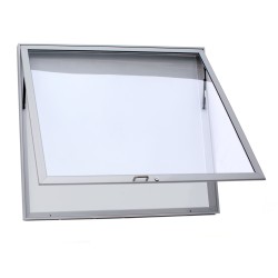 Informační Vitrína Delux Oboustranná Výklopná - 24xA4 / 940x1000, Černá elox, Černá, S osvětlením