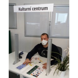 Ochranná přepážka - model s čelní zástěnou - 90x100cm