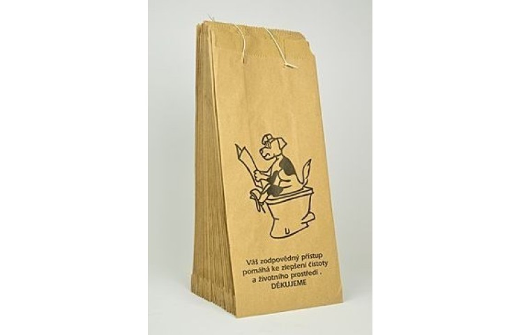 Papírové sáčky na psí exkrementy