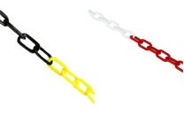 Plastový řetěz, žlutočerný