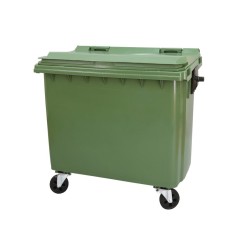 Plastový kontejner s plochým víkem - Hnědá