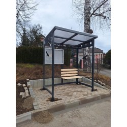 Autobusová zastávka Atlanta - Komůrkový polykarbonát, Vitrína: Ne, 2m