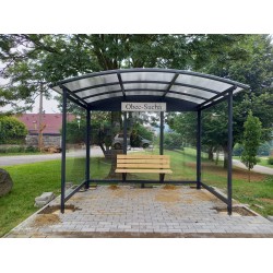 Autobusová zastávka Neapol - Bezpečnostní sklo