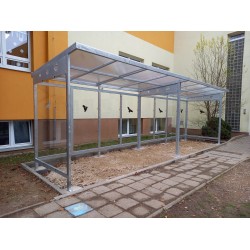 Přístřešek na kola - Bezpečnostní sklo, 8m