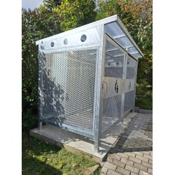 Uzamykatelný přístřešek DUO pro dva kontejnery 1100l