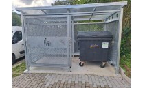 Uzamykatelný přístřešek DUO pro dva kontejnery 1100l